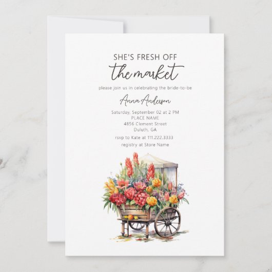 Invitation Elle est fraîche de la Fête des mariées florale du (Devant)