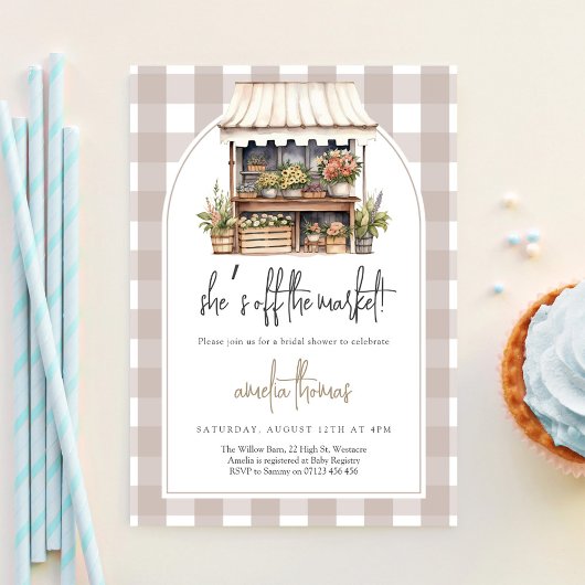 Invitation Elle est fraîche de la mariée sous la douche March