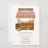 Invitation Elle est fraîche du marché Fête des mariées mignon (Devant)