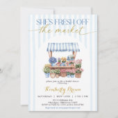 Invitation Elle est fraîche hors de la Fête des mariées Bleue (Devant)