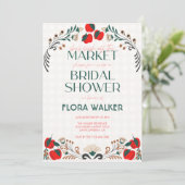 Invitation Elle est fraîche hors du marché Fête des mariées A (Debout devant)