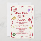 Invitation Elle est fraîche hors du marché Fête des mariées f (Devant)