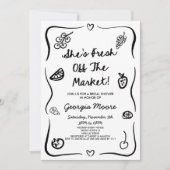 Invitation Elle est fraîche hors du marché Fête des mariées f (Devant)