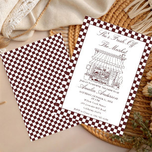 Invitation Elle est fraîche sortie du marché des mariées du m