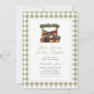 Invitation Elle est fraîche sur le marché Floral Bridal Showe