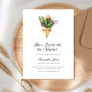Invitation Elle est fraîche sur le marché Floral Bridal Showe