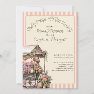 Invitation Elle est Fraîche sur le Marché Rose Rose Clair Ent