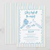Invitation Elle est fraîchement sortie du marché Fête Prénupt (Devant / Derrière)