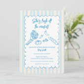 Invitation Elle est fraîchement sortie du marché Fête Prénupt (Debout devant)