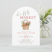 Invitation Elle est hors de la Fête des mariées de marché (Debout devant)