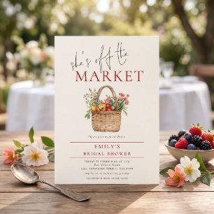Invitation Elle est hors du marché Fête de douche de mariage
