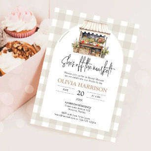 Invitation Elle est hors du marché Fête de douche de mariage