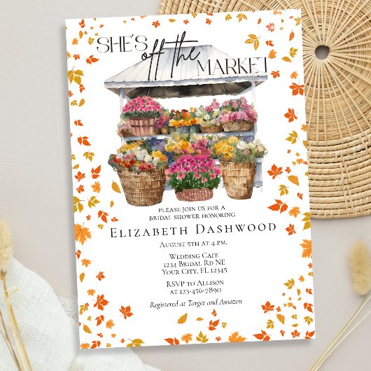 Invitation Elle est hors du marché Fête des mariées de l'auto