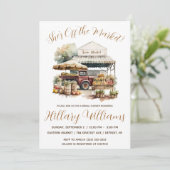 Invitation Elle est hors du marché ! Fête des mariées du marc (Debout devant)