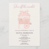 Invitation Elle est hors du marché Fleur Code QR Enterrement (Devant)