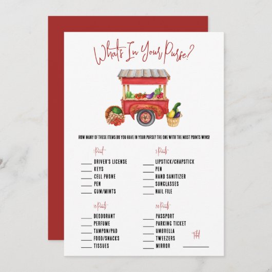 Invitation Elle est hors marché ! Qu'est-ce que vous avez dan (Devant / Derrière)