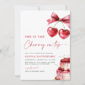Invitation Elle est la cerise sur la Fête des mariées supérie (Devant)