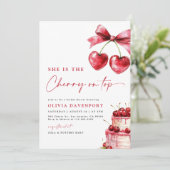 Invitation Elle est la cerise sur la Fête des mariées supérie (Debout devant)
