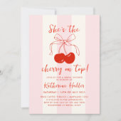 Invitation Elle est la cerise sur la Fête des mariées supérie (Devant)
