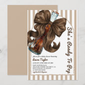 Invitation Elle est prête à accoucher Baby Shower Arc Neutral (Devant / Derrière)