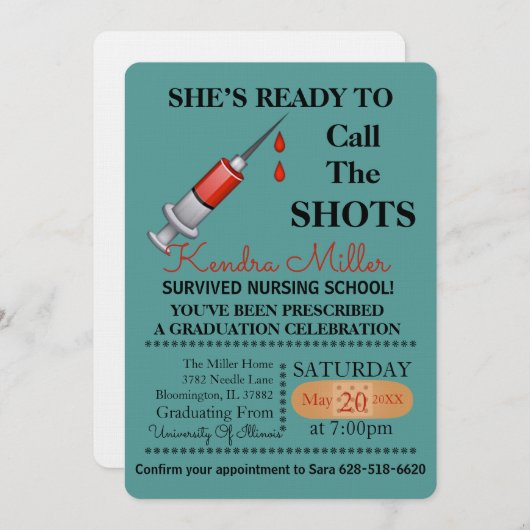 Invitation Elle est prête à appeler les chaussures (Devant / Derrière)