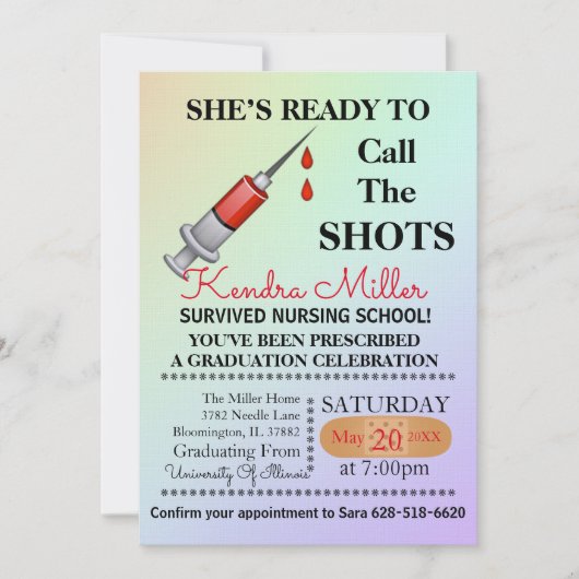 Invitation Elle est prête à appeler les chaussures (Devant)