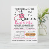 Invitation Elle est prête à appeler les chaussures (Debout devant)