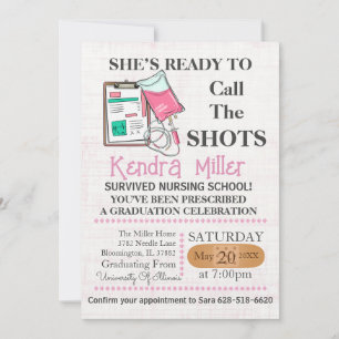 Invitation Elle est prête à appeler les chaussures