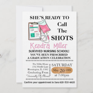 Invitation Elle est prête à appeler les chaussures