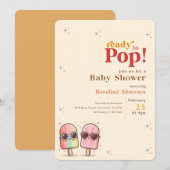 Invitation Elle est prête à éclater Fête bébé Popsicle (Devant / Derrière)