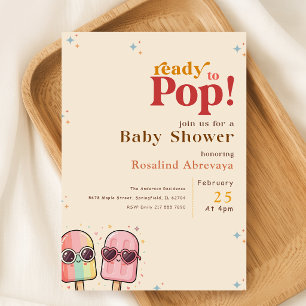 Invitation Elle est prête à éclater Fête bébé Popsicle