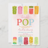 Invitation Elle est prête à faire de la crème glacée Baby sho (Devant)