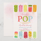 Invitation Elle est prête à faire de la crème glacée Baby sho (Devant / Derrière)