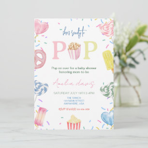 Invitation Elle est prête à faire du Baby shower de fille