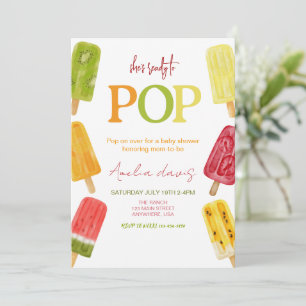 Invitation Elle est prête à faire du Baby shower glacé