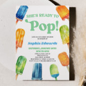 Invitation Elle est prête à faire du Baby shower Popsicle ble