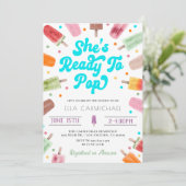 Invitation Elle est prête à faire du Baby shower populaire (Debout devant)