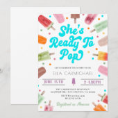 Invitation Elle est prête à faire du Baby shower populaire (Devant / Derrière)