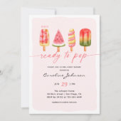 Invitation Elle est prête à faire du Baby shower populaire (Devant)