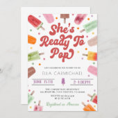 Invitation Elle est prête à faire du Baby shower populaire (Devant / Derrière)