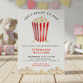 Invitation Elle est prête à faire du pop-corn Baby shower