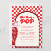 Invitation Elle est prête à faire du soda cola baby shower (Devant)