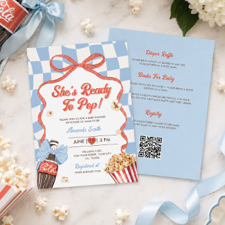 Invitation Elle est prête à faire éclater un soda - Code QR B
