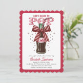 Invitation Elle est prête à faire sauter la bouteille de Cola (Debout devant)