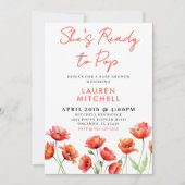 Invitation Elle est prête à pop Baby shower de printemps à fl (Devant)