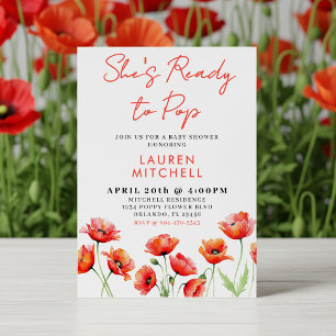 Invitation Elle est prête à pop Baby shower de printemps à fl
