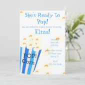 Invitation Elle est prête à pop de maïs (Debout devant)