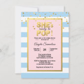 Invitation Elle est prête à POP Genre Garçon Baby shower FILL (Devant)