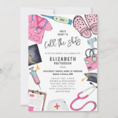 Invitation Elle est prête à téléphoner à la fête de l'infirmi (Devant)