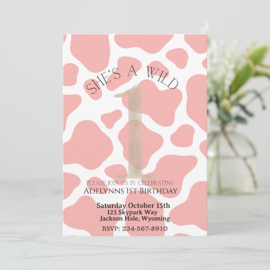 Invitation Elle est sauvage (Debout devant)